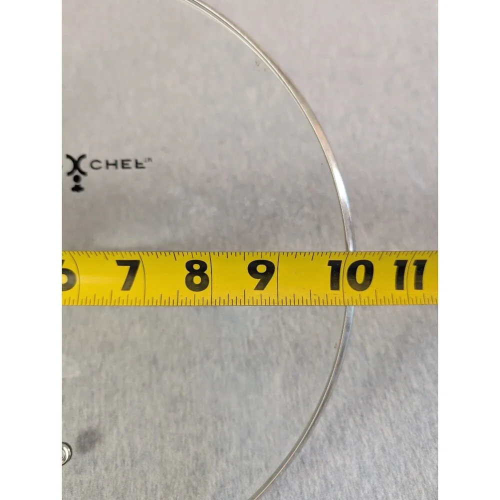 Copper Chef Round Clear Glass Lid w/ Stainless Steel Rim Vent Hole 10